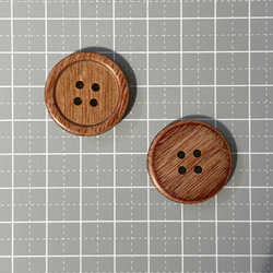レトロ 円形 丸型 ボタン 木製ボタン ウッドボタン 四つ穴 25mm 9個セット ei-070 3枚目の画像