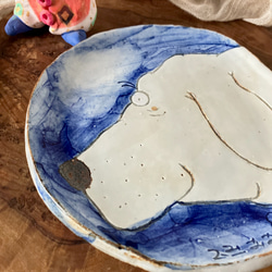 手作り窯焼き皿(犬)/Handmade Kiln-fired Dish (Dog) 4枚目の画像