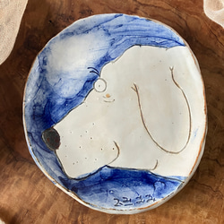 手作り窯焼き皿(犬)/Handmade Kiln-fired Dish (Dog) 2枚目の画像