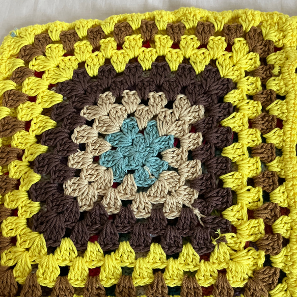 手編みかぎ針編み　綿　クッションカバー座布団カバー 7枚目の画像