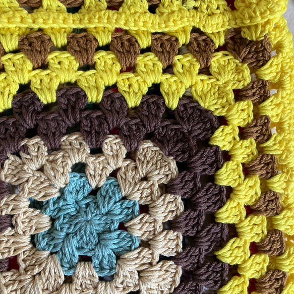 手編みかぎ針編み　綿　クッションカバー座布団カバー 9枚目の画像