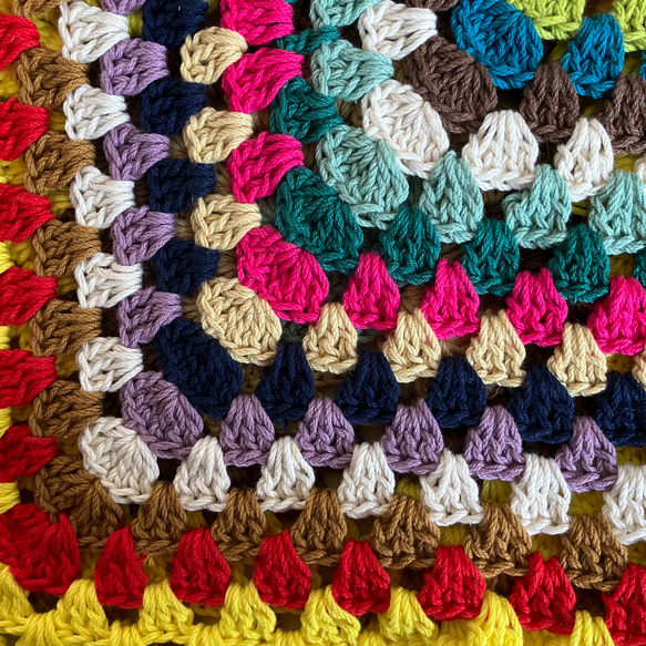 手編みかぎ針編み　綿　クッションカバー座布団カバー 6枚目の画像