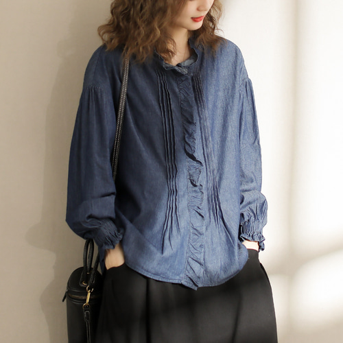 購入価格34800円　エレガント　ドレスブラウス　上品レディース Lace Ladies（レースレディース） Vネック半袖フリルプルオーバー 女性