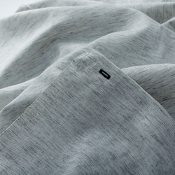 自然素材 綿 コットン 100％ カーテン「ホノカ グレー」スラブ 杢調 ナチュラル シンプル 4枚目の画像