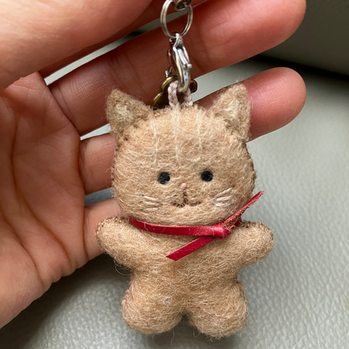 ☆様 猫羊毛フェルトストラップ 荒かっ