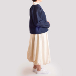 新価格になりました　岡山デニムのフレンチジャケット　ノーカラー 4枚目の画像