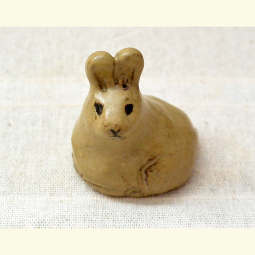 志野焼 うさぎ 兎 作家物 共箱 置物 陶器 陶芸
