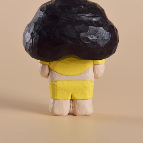 カップルの日常 木彫りの キャラクター 置物 ギフト プレゼント ギフト