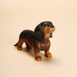 愛い　木彫りの  子犬　置物 ギフト　プレゼント　ギフトラッピング 4枚目の画像