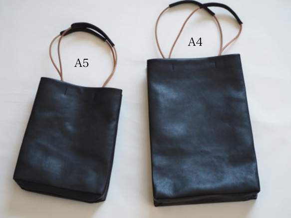 Leather shopper  bag A4 6枚目の画像