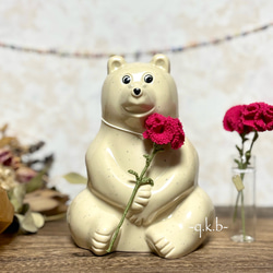 しろくま貯金箱用】一輪の紫陽花 パープル その他インテリア雑貨 q-k-b