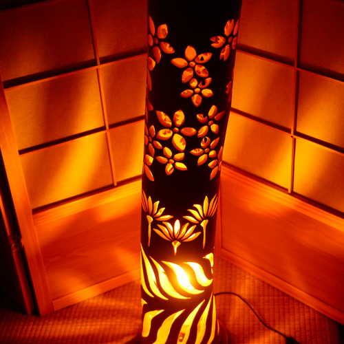 竹灯り・竹あかり・竹灯籠・竹灯篭・竹ランプ 曲竹～～ 癒しの灯り