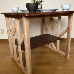 Wind 03 dining table for 2 people   木製ダイニングテーブル　2人用　 8枚目の画像