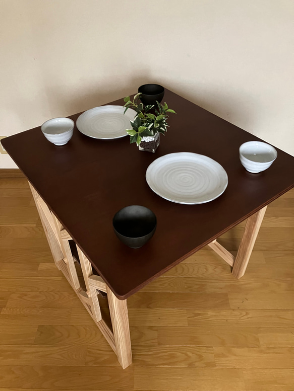 Wind 03 dining table for 2 people   木製ダイニングテーブル　2人用　 9枚目の画像