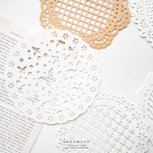 レース風 切り絵素材 10枚 moon [AS621] その他雑貨 nunumoon 通販