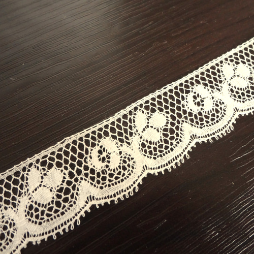 フランス アンティーク レース カーテン ローン＆チュール 刺繍