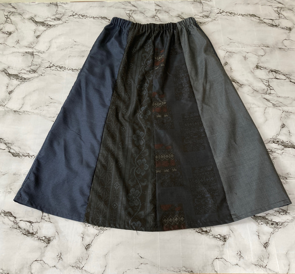 　ハンドメイド　着物リメイク　スカート 5枚目の画像