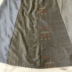 　ハンドメイド　着物リメイク　スカート 6枚目の画像