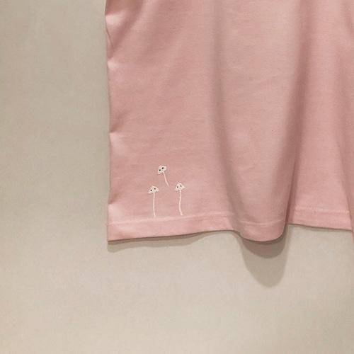 hina.t ピンク コットン Tシャツ ポケット付き ace1d6925238feb53963f4c4b56d67