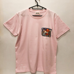 hina.t ピンク コットン Tシャツ ポケット付き 楽天市場】ポケット付き Tシャツ（カラーピンク）（レディース