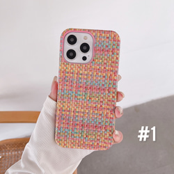 エスニック　織物風　iPhoneケース　8色 3枚目の画像