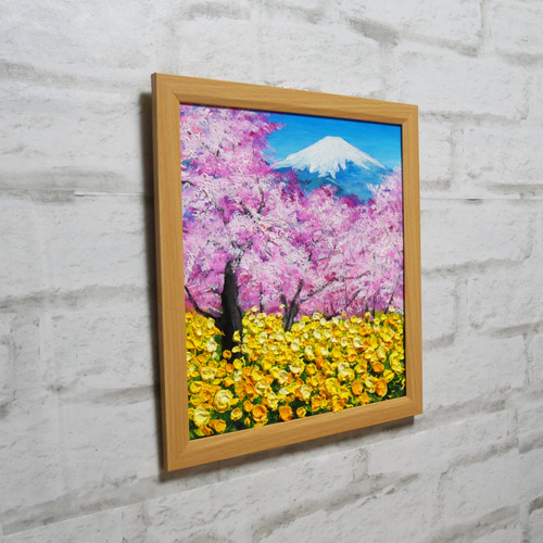 送料無料 通販 激安 油絵 油彩 油彩画 絵 絵画 【松田の桜祭り】 絵画 HR 通販 絵画