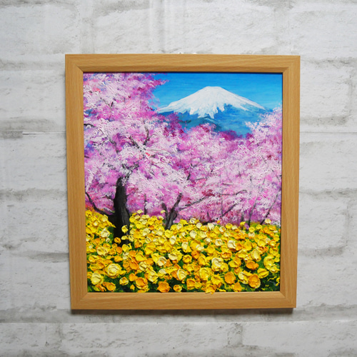 油絵 油彩 油彩画 絵 絵画 【松田の桜祭り】 絵画 HR 通販｜Creema 