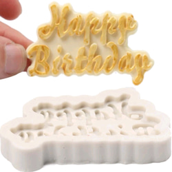 シリコンモールド　シリコン型　誕生日　ハッピーバースデー　キャンドル　キャンドル型　ケーキトッパー　型　韓国　モールド 3枚目の画像