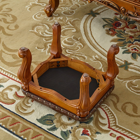 スツール レトロ ヴィンテージ調 椅子 チェア 長方形 インテリア リビング ダイニング ブラウン cht-1567 6枚目の画像