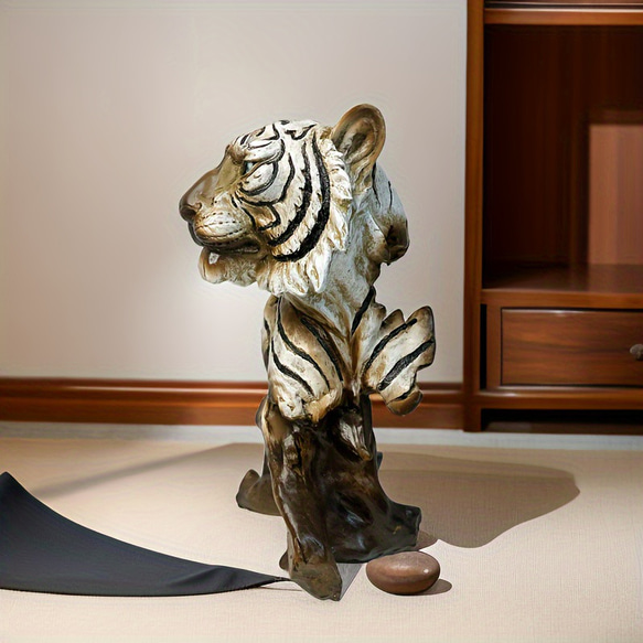 置き物 オブジェ 虎 トラ タイガー 動物 アニマル インテリア アート 雑貨 飾り 装飾 玄関 cht-1549 6枚目の画像