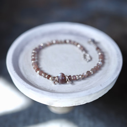 -Brown moonstone- bracelet 2枚目の画像