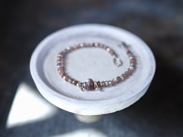 -Brown moonstone- bracelet 2枚目の画像