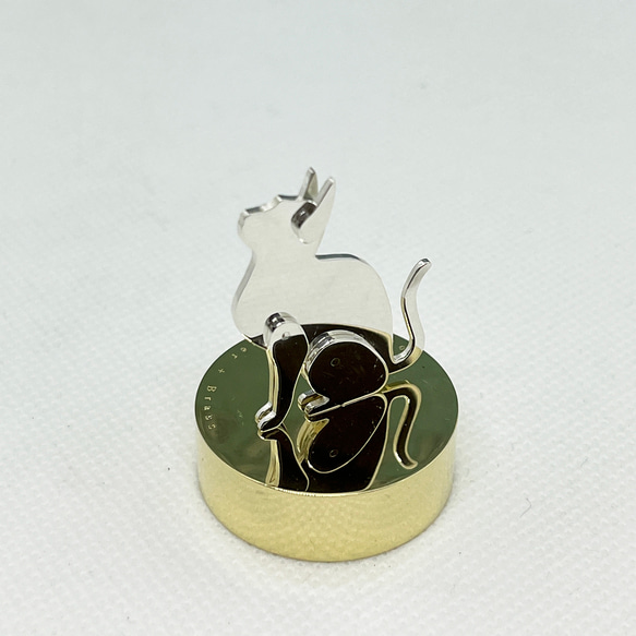 Rivet Cat PaperWeight Silver and Brass (Order  Production) 4枚目の画像