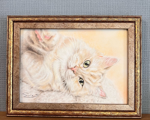 ペットの肖像画(2L)ペットの似顔絵、オーダーメイド 絵画