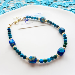 天然石ピアス】クリスタル・ジャスミンカービング ピアス（フック