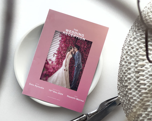 結婚式プロフィールブック席次表なし [4Pパターンオーダーメイド長方形 
