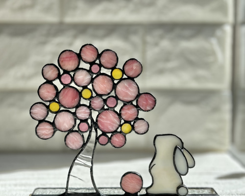 ステンドグラス　桜満開の木4点 カードキャプターさくら ステンドグラス風アクリルスタンド (2