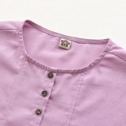 從春天穿到秋天都可以！柔軟身體覆蓋亞麻人造絲罩衫連身裙（粉紅色）OP34。 第11張的照片