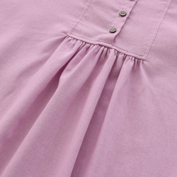 從春天穿到秋天都可以！柔軟身體覆蓋亞麻人造絲罩衫連身裙（粉紅色）OP34。 第13張的照片