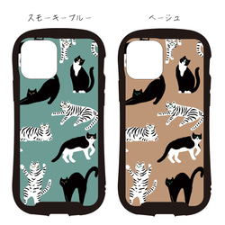 耐衝撃グリップスマホケース【meow! meow! cat 】猫/ネコ/iPhone 8枚目の画像