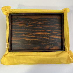 半額セール‼️お気に入り数50件突破記念☆ 黒柿茶箱 桐製共箱付き