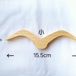《ヒノキ》かもめモチーフ　小1羽　ウォールデコ　オーナメント 1枚目の画像