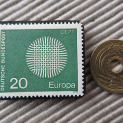 東ドイツ　切手ブローチ9551 3枚目の画像
