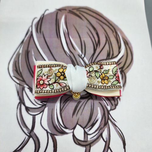 ハンドメイドリボンおまとめ品　インテリア　ヘアバレッタ　ローズリボン 楽天市場】【エントリーでポイント10倍】リボンバレッタ ネット