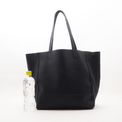 ＜即納＞THE TOTE BAG #まちLトート（黒）/Real leather/バッファロー&山羊革/T094 2枚目の画像