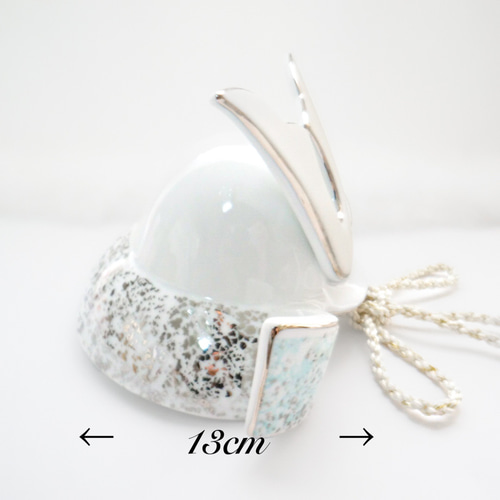 世界で一つだけ陶器の美しい兜飾り〜端午の節句〜名入れ 五月