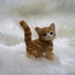 羊毛フェルト  猫  茶トラ  小猫  置物　 3枚目の画像
