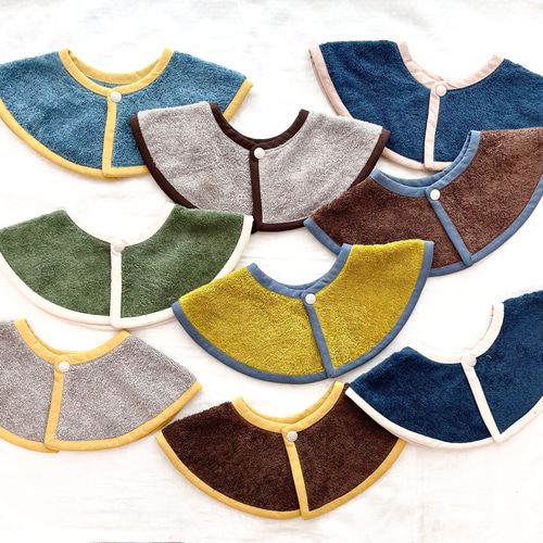 カラフルPOP】タオルスタイ まんまるスタイ 360°スタイ オーガニック