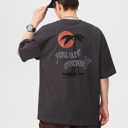 夏の新作メンズリゾート半袖コットンTシャツゆったりカジュアル W300 3枚目の画像