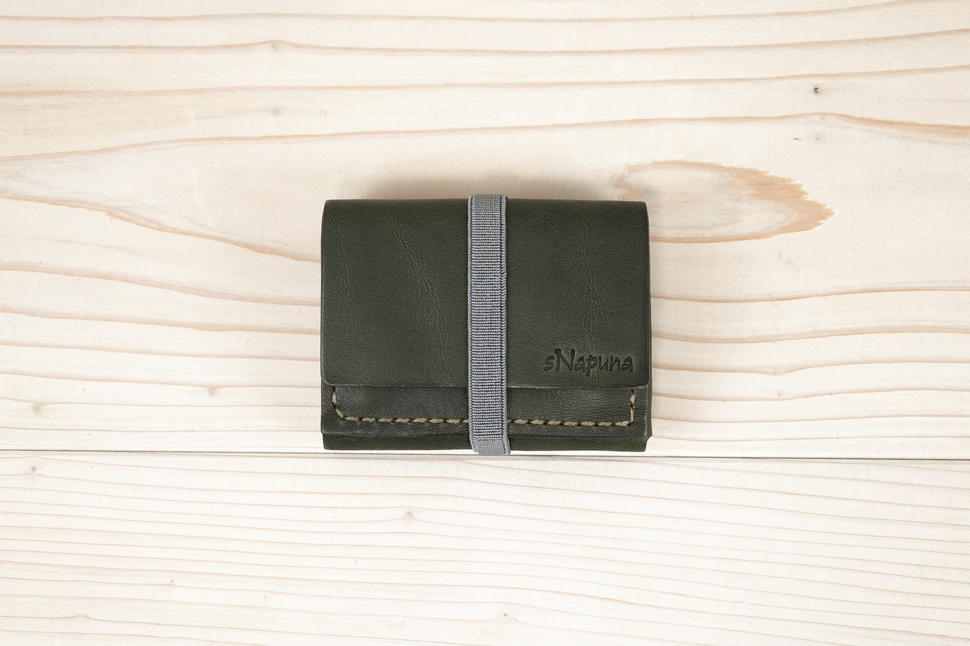 【cogatta（A）ヴォーノオイル：グリーン】／小型財布・小さい財布・ミニ財布・コンパクト財布・ウォレット・栃木レザー